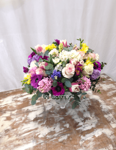 box vietrese con rose rosse